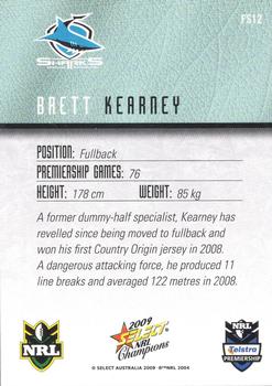 2009 Select NRL Champions - Foiled Signature #FS12 Brett Kearney Back